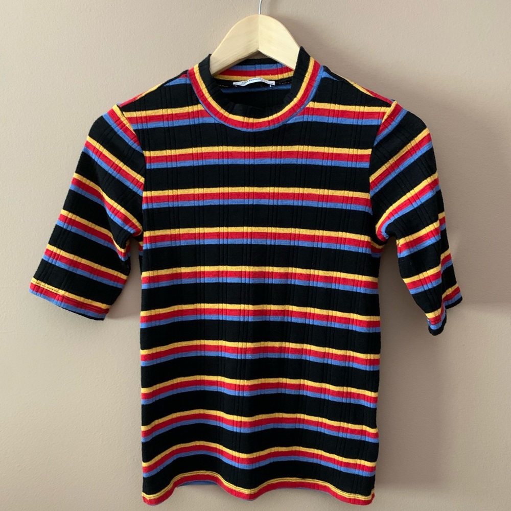 Zara multi colored striped shirt